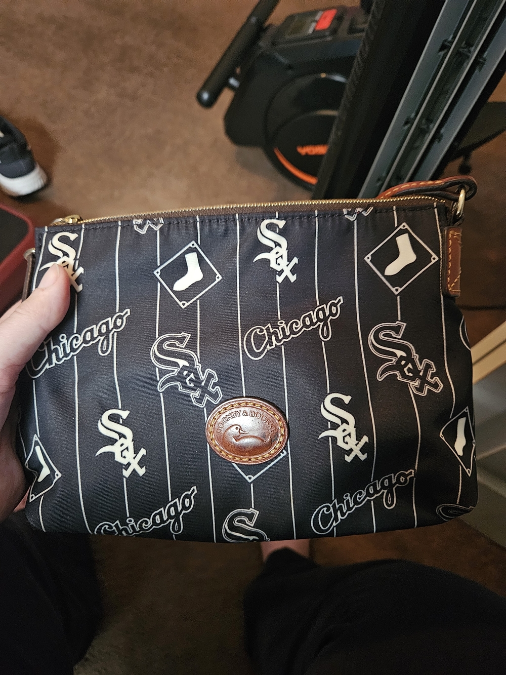 Dooney & Bourke Chicago White Sox Black Logo Crossbody Purse